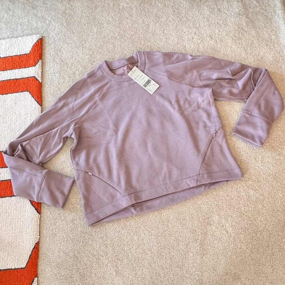 Sweaty Betty Run Crewneck Sweatshirt Dusk Pink Sweatshirt NWT US12 or UK XL